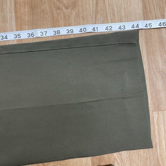 Olive Green Wide-Leg Women's Pants - Picture 11 of 11